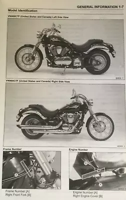 07 Kawasaki VN900C Vulcan Custom  VN900 2007  Service Manual 99924-1373-01 C7F • $22.69