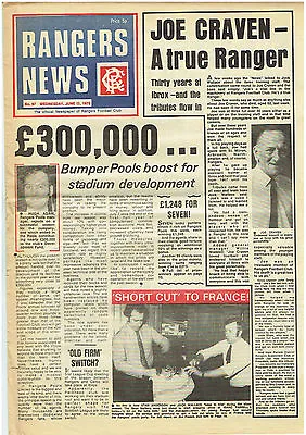 £4.99 • Buy Issue 97 Of Rangers News 13 June 1973 Glasgow Rangers  