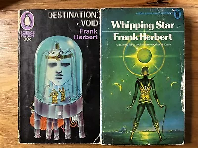 Destination: Void 1967 And Whipping Star 1972 Frank Herbert Vintage Paperback • £22.97