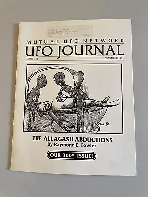 Mutual UFO Network MUFON Journal #300 April 1993 Alien Allagash Abductions • $11.49