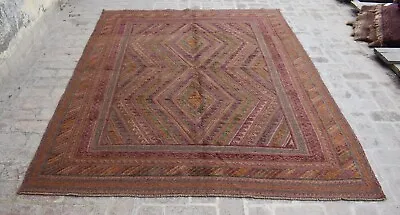 6'7 X 8'9 Handmade Afghan Tribal Mushvani Wool Area Rug 6x9 Persian Rug • $529