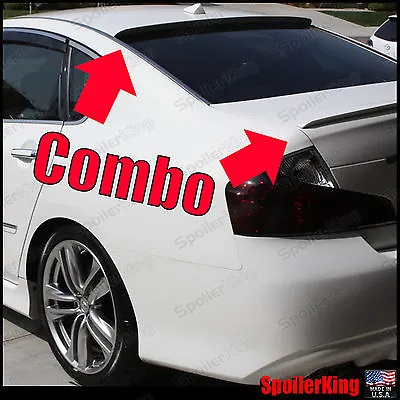 COMBO (Fits: Infiniti M35 M45 2006-10) Rear Roof Wing & Trunk Spoiler 284R/244L • $134.25