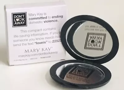 Mary Kay Don't Look Away Black Mirrored Round Compact • $9.88