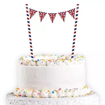 Classic Coronation Union Jack Flag Red Baking Cake Bunting Decoration  • £5.15