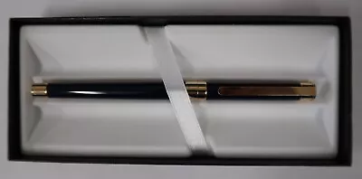 Mont Blanc Noblesse Oblige Fountain Pen Blue & Gold Medium Pt. 18KT New In Box • $398