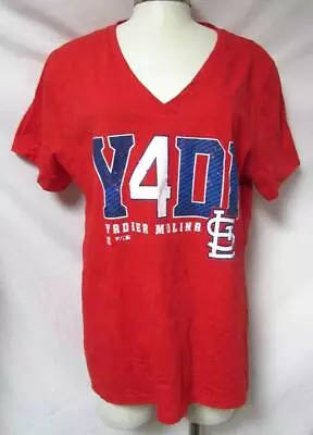 St. Louis Cardinals Yadier Molina Women's Size X-Large V-Neck T-Shirt A1 6550 • $12.74