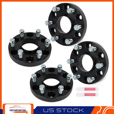 (4) 1  Hubcentric 6x5.5 Wheel Spacers 14x1.5 Fits Chevy Silverado 1500 GMC Yukon • $67.99