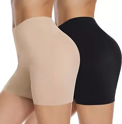 Womens High Waist Tummy Control Body Shaper Slip Shorts Under Dress Anti Chafing • £14.99