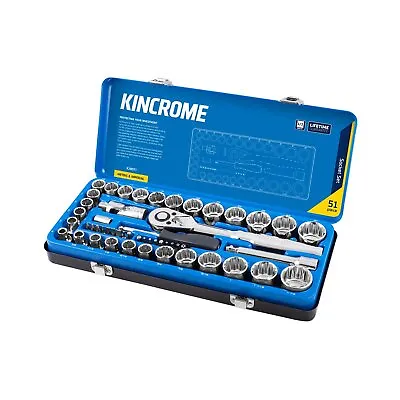 KINCROME 55 Piece 1/2 Inch Drive Socket Set Metric & Imperial K28071 • $209.95