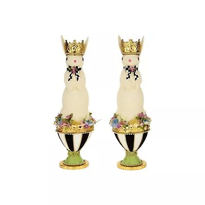 Mark Roberts Spring 2024 Crowned Rabbit Figurine Assortment Of 2 - 15.5 Inches • $189.95