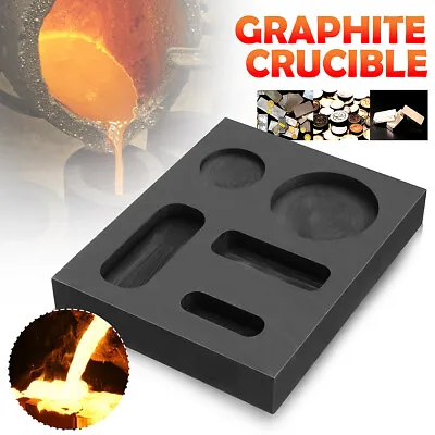 £12.47 • Buy Graphite Crucible Ingot Mold Bar Jewelry Mould Gold Copper Metal Melting Casting