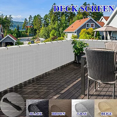 2.5ft Balcony Privacy Fence Deck Screen Windscreen Mesh Shade Cover Outdoor Yard • $35.48