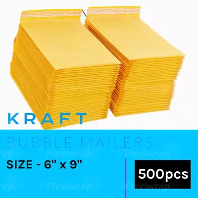 500 PCS | Kraft Bubble Mailers #0 6 X9  Shipping Mailing Padded Envelope Bags • $55.73