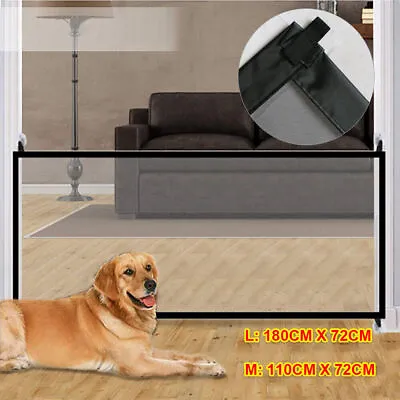 Retractable Pet Dog Gate Safety Guard Foldable Baby Toddler Stair Gate Isolation • £5.99