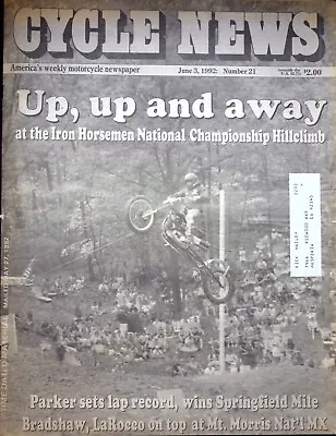 Tron Horsemen National Championship Hillclimb - Cycle News June 3 1992: No. 21 • $8.40