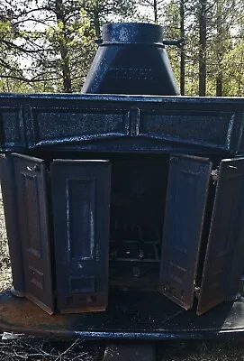 Antique Franklin Wood Burning Stove Fireplace Cast Iron Warming Warmth Hot  • $300