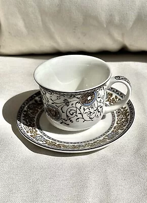 Martha Stewart Wedgwood Coffee Tea Cup Saucer Set Conservatory Collection Floral • $24.95