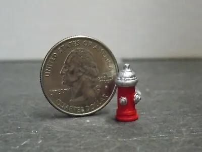 Dollhouse Miniature Red Fire Hydrant 1:48 Quarter Inch Scale Dollys Gallery A2 • $9.99