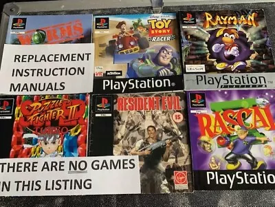 Playstation 1- Instruction Manual Replacements - NO GAME - FREE UK Postage • £3.99