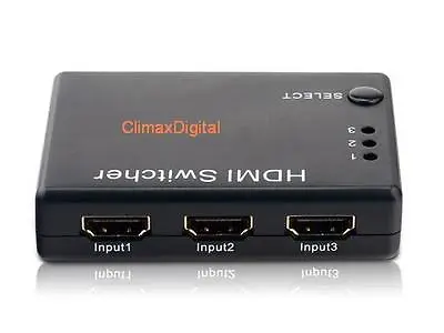 £19.82 • Buy ClimaxDigital CSW03011 1080P HDMI 1.3b 3 Port AUTO HDMI Amplifier Switcher UK