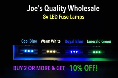 (4)LED FUSE 8V LAMPS-COLOR CHOICE!! Mitsubishi DA-C7/DA-F20/DA-F30 DA-M10 PREAMP • $6.24