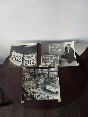 1960s Maine Interstate 95 Road Stop Traffic Sign Production Route 202 Photograph • $22