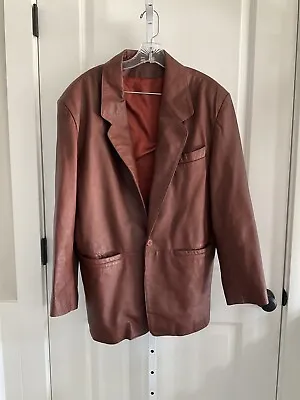 Marco Gianni Vintage Leather Coat Size Medium • $39.89