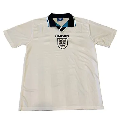 £24.99 • Buy England Home 1996 Football Shirt White Size Large World Cup Reissue