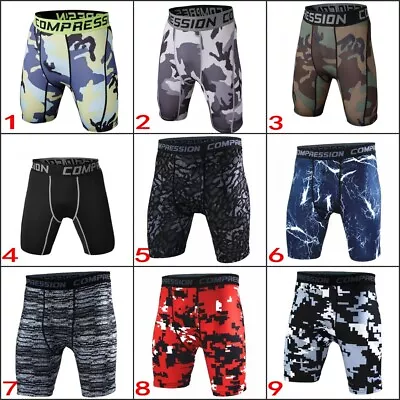 Hot New Sports Apparel Skin Tights Compression Base Men's Running Gym Shorts • $10.37