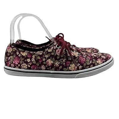 Vans Lo Pro Trainers Shoes Womens 8.5 Tawny Floral Canvas Lightweight Sneakers • $25.45