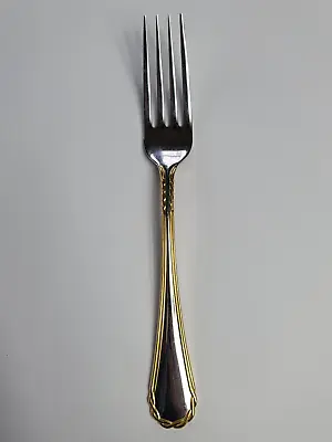 ONE Yamazaki Tasha Individual Fork Stainless Gold Trim 7 1/2 Silverware Flatware • $9.95