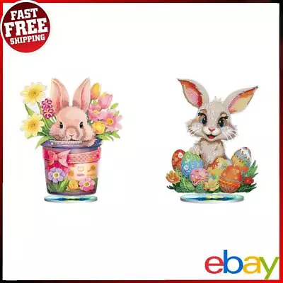 DIY Diamond Painting Desktop Ornaments Kit For Office Decor (Easter Egg Bunny) ✅ • £23.04