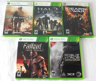 Xbox 360 Lot Of 5 Games COD HALO Reach Gears Of War • $39.99