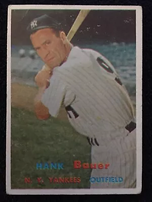 1957 Hank Bauer Topps Baseball Card #240 New York Yankees • $3.95