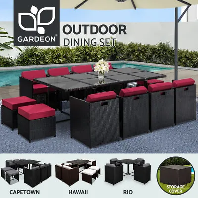 $721.96 • Buy Gardeon 5/9/11/13 Pcs Outdoor Furniture Dining Set Lounge Setting Wicker Patio