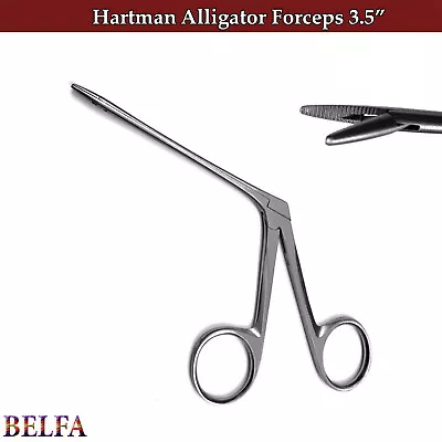 ENT Ear Instruments Micro Alligator Forceps Hartman Serrated Tip Medical Tool • £19.99