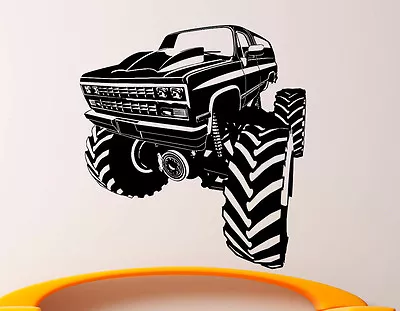 Monster Truck Wall Decal Vinyl Sticker Big Monster Car Interior Art Decor (1bmc) • $26.99