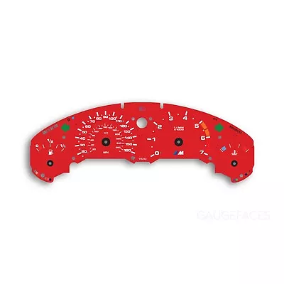 BMW E36 M-Style Red Instrument Cluster Replacement Gauge Faces 160 Mph 260 Kmh • $89