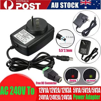 AC 240V To 5V 12V 24V 1A 2A 3A Power Supply Adapter Safety Charger For LED Strip • $17.99