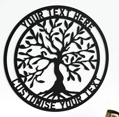 Personalised Family Tree Metal Steel Wall Art Decoration Sign Present Gift • £184.85