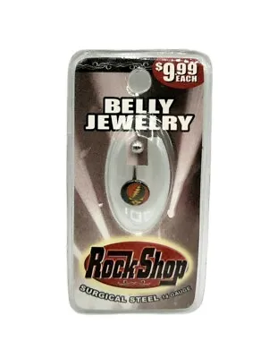 New Vintage Grateful Dead Logo Rock Shop Music 14G Belly Ring 316L Stainless NEW • $6.98