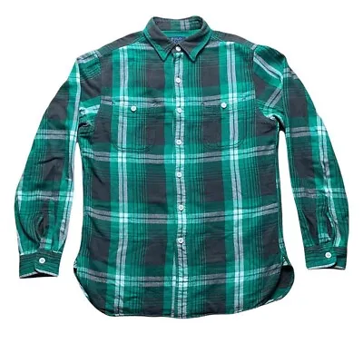 POLO Ralph Lauren Green Checked Thick Cotton Hunting Shirt Size: S (170 / 92A) • £19.99