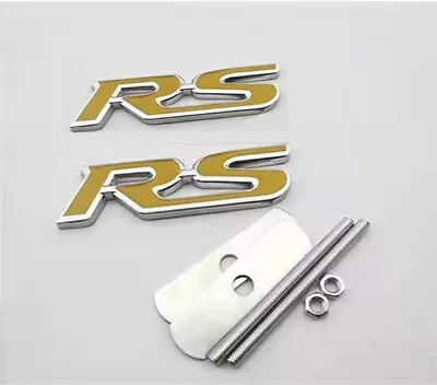 Yellow RS Front Grille+Trunk Emblem Badge Racing Spor For Ford Camaro Chevrolet • $13.29