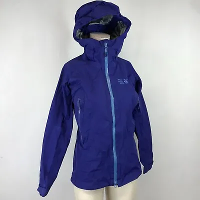 Mountain Hardwear ~ Womens Xs ~ Purrple Blue Dry Q Elite Rain Jacket Coat • $42.50