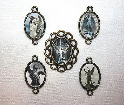 £24.28 • Buy St.Michael Archangel Rosary Parts Set~Center, 4 Pater Image Medals~Free Shipping