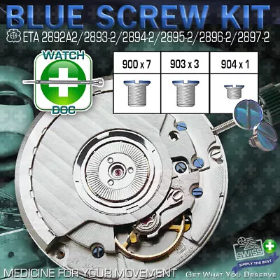 Blue Screw Kit Fit Movements Eta 2892a2/2893-2/2894-2/2895-2/2896-2/2897-2 • $35