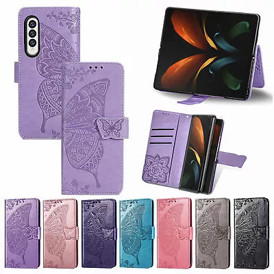 For Samsung Galaxy Z Fold5/4 Fold3 5G Leather Wallet Card Slot Stand Case Cover • $18.99