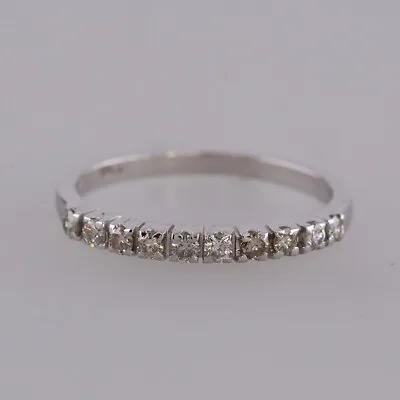 0.30 Carat Diamond Half Eternity Ring 18ct White Gold Size N • £500