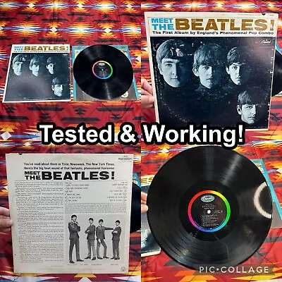 The Beatles  Meet The Beatles  1964 Capitol T-2047 Mono Rainbow Label LP • $35
