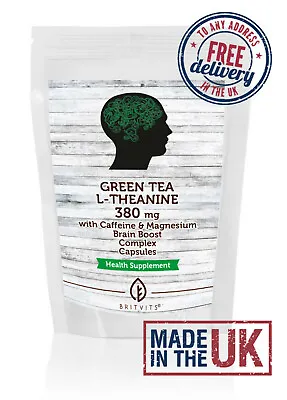 L-Theanine Green Tea Caffeine Capsules Brain Boost ✔Letterbox Friendly • £3.77